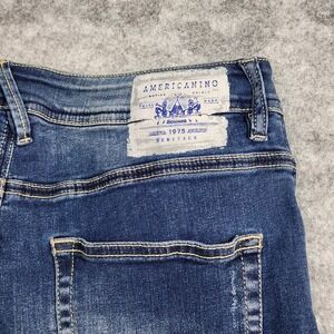 Americanino Jeans Mens 34x27  Missouri Blue Distressed Regular Straight